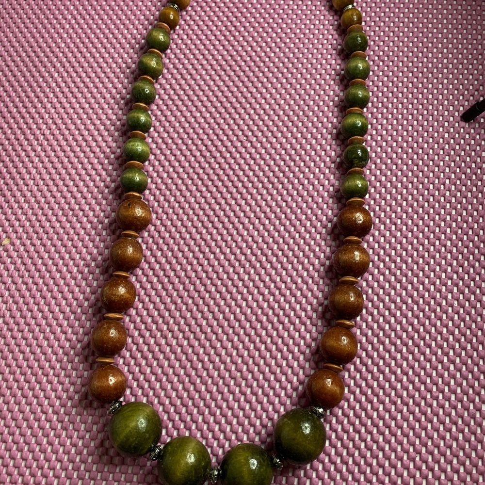 Huge wood bead necklace